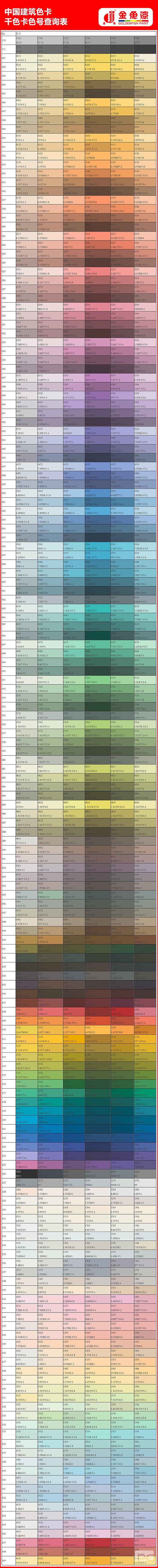 中國建筑色卡千色卡色號(圖1)